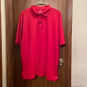 Men's red CHAMPION Golf polo shirt. Size L